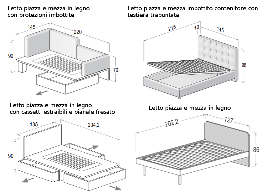 letti piazza e mezza milano