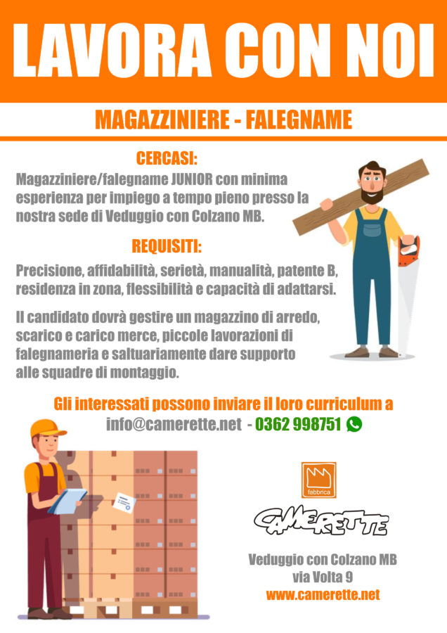 cercasi magazziniere falegname